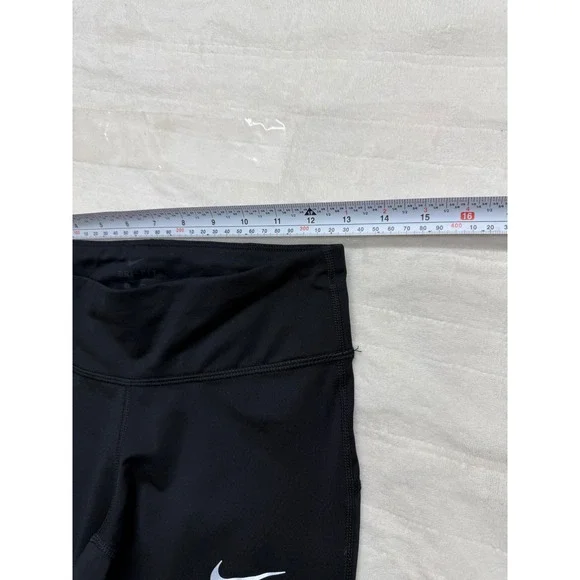 Nike Dri Fit Black Athletic Running Leggings Women XS Back Zip Pocket - Picture 8 of 9